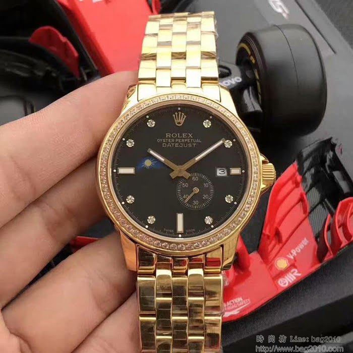 ROLEX勞力士 2019鼎力推薦 最新款勞力士 月相系列 九字位日月星辰功能 三度防水性能 透底 男士腕表  wssb4982